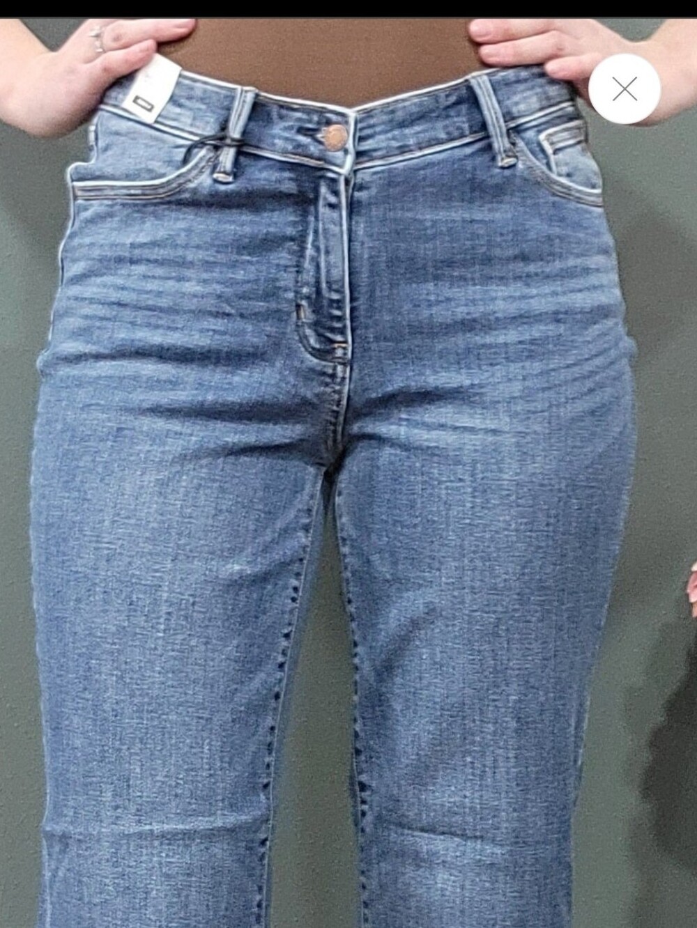 Judy Blue Women's 14W V-Front Vintage Wash 90s Straight Jeans NWT